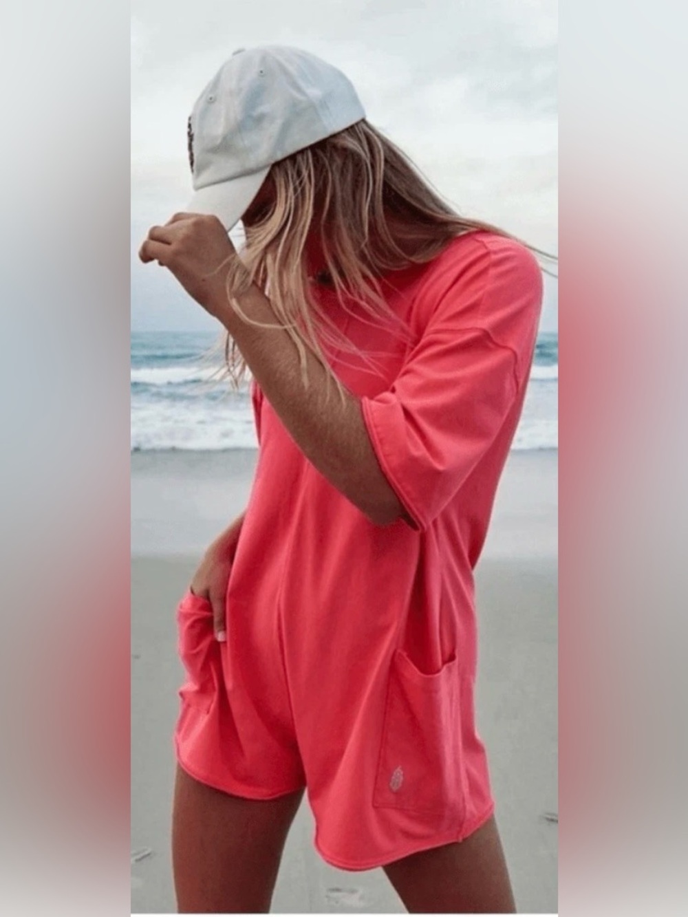 Free People Movement Hot Shot Tee Romper XS